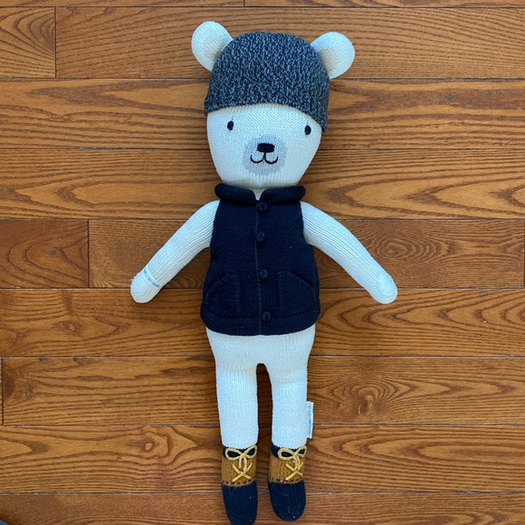 🧸Cuddle and Kind Hudson the polar bear 20” heirloom detail hand knit 🧶 - Picture 2 of 11